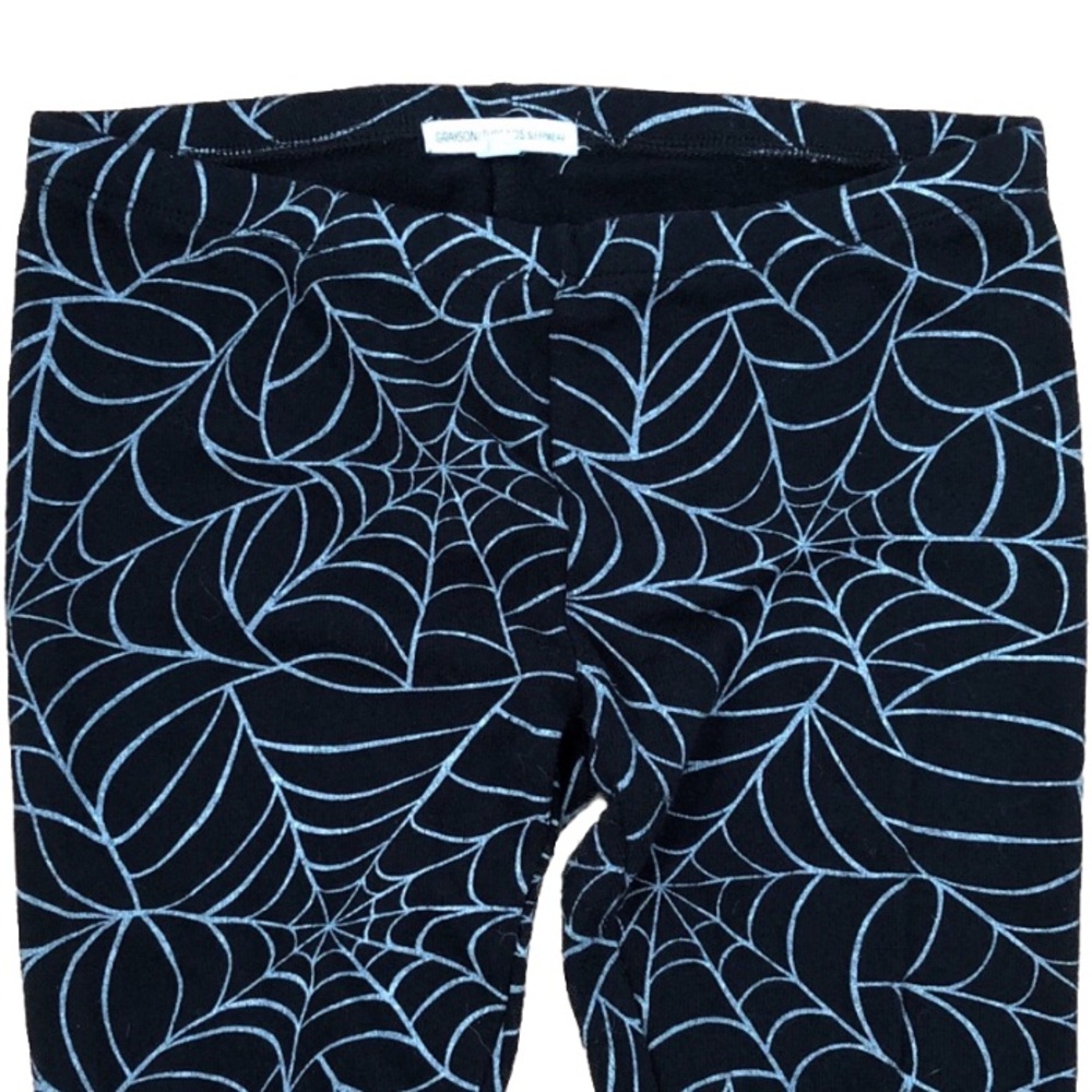 Grayson Threads Black Spiderweb Halloween Sleep Leggings Size XS